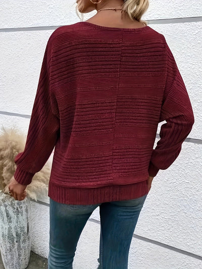 Olia™ - Cozy Batwing Sleeve Sweater