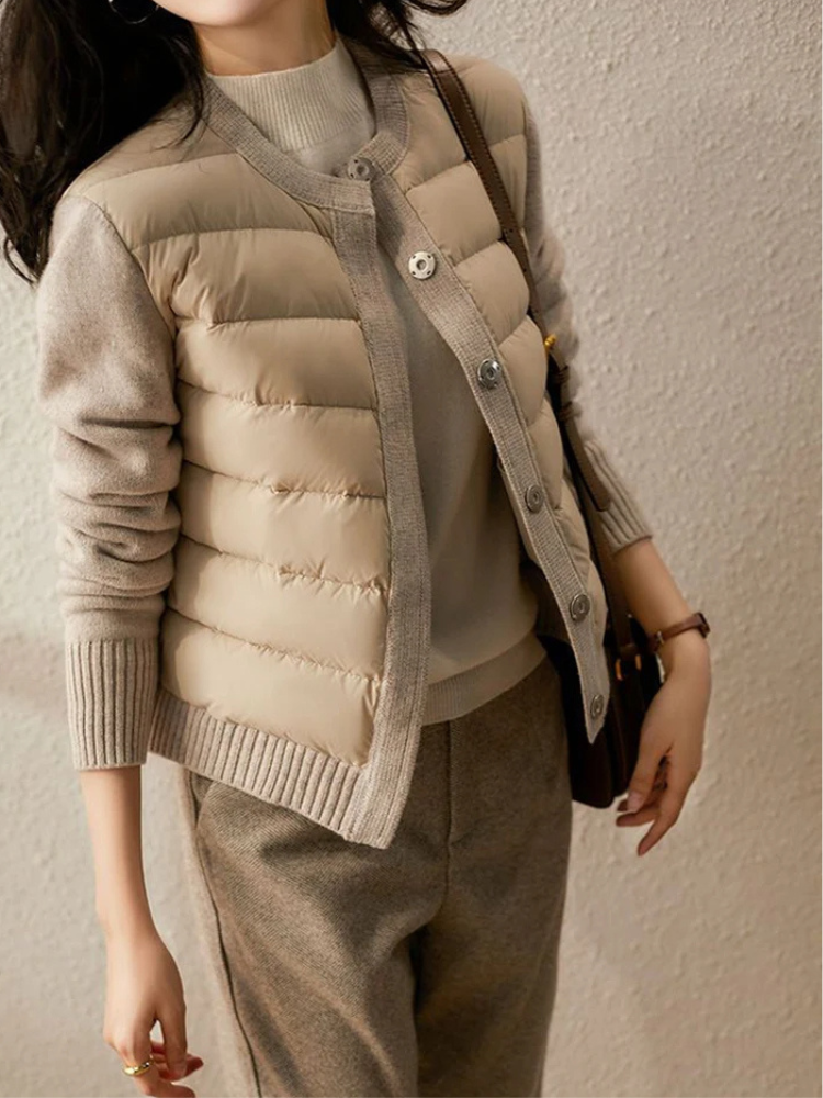 Anika Quilted Rib Mix Jacket