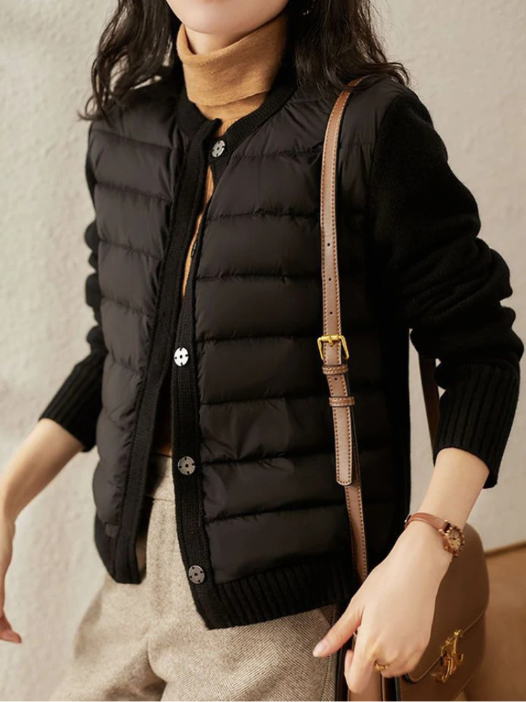 Anika Quilted Rib Mix Jacket