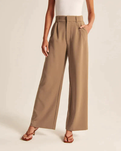 Zoe | Brown Wide-Leg Pants