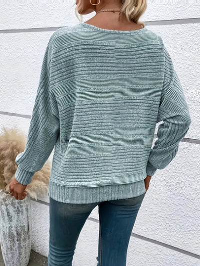 Olia™ - Cozy Batwing Sleeve Sweater