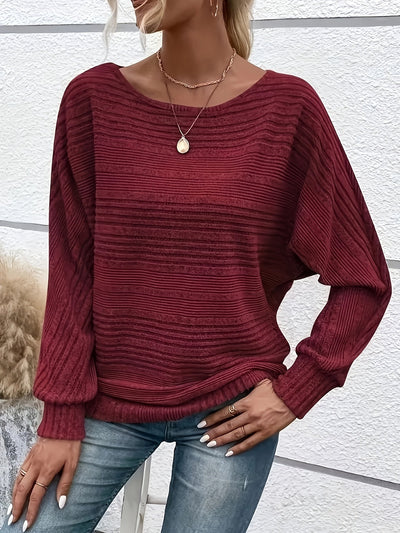 Olia™ - Cozy Batwing Sleeve Sweater