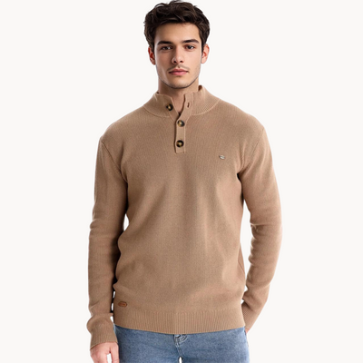 Ashton Button Mockneck Sweater