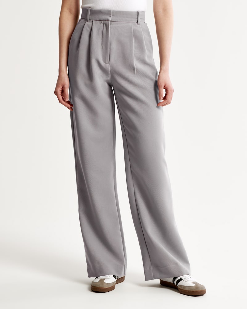 Lena | Stone Wide-Leg Pants.