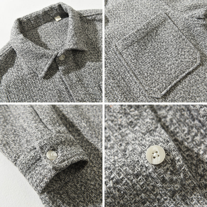 Ethan/ Soft Cotton Tweed Overshirt