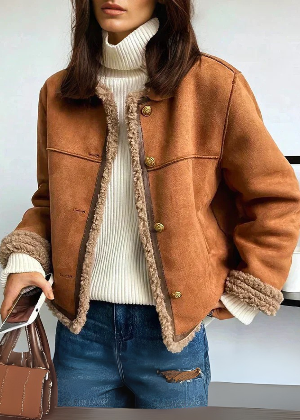 JENNIE- Cosy Shearling-Lined Jacket