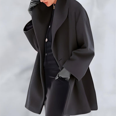 Lena™ | Windproof Wool Coat with Shawl Collar