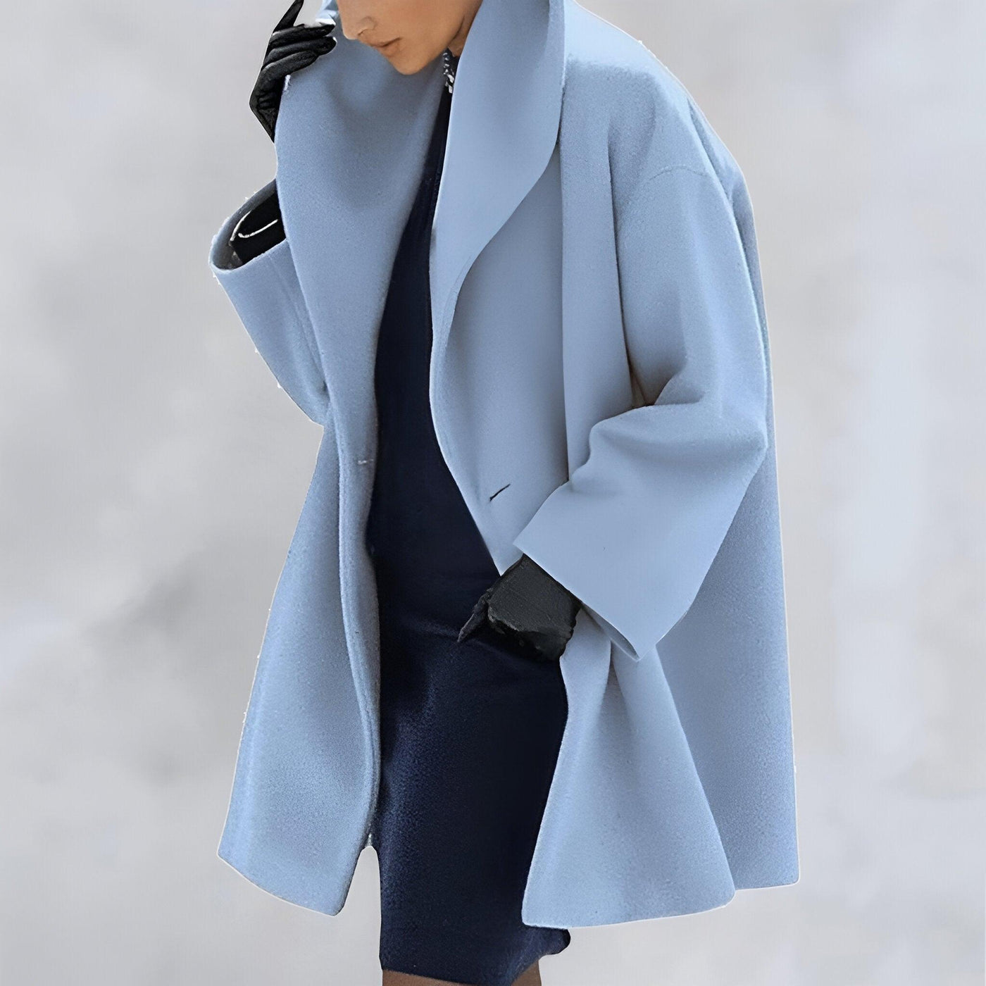 Lena™ | Windproof Wool Coat with Shawl Collar