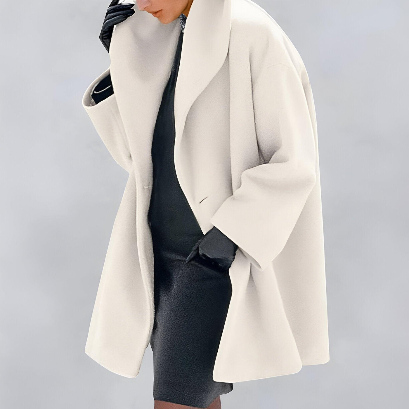 Lena™ | Windproof Wool Coat with Shawl Collar