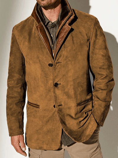 Rowan | Vintage Suede Jacket With Double Collar