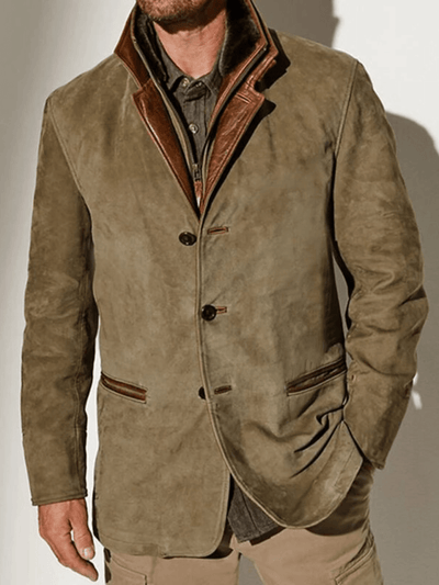 Rowan | Vintage Suede Jacket With Double Collar